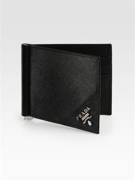 prada wallet men's|prada wallet with money clip.